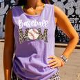 Leopard Baseball Mom Baseball Mama Retro Cute Mother's Day Comfort Colors Tank Top Lagoon