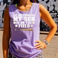 Let Me Through My Son Is Out The Field Baseball Mom Comfort Colors Tank Top Lagoon