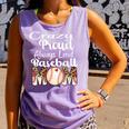 Loud And Proud Baseball Mom Messy Bun 2024 Comfort Colors Tank Top Lagoon