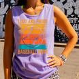 Loud And Proud Baseball Mom Vibrant Colorful Stripe Comfort Colors Tank Top Lagoon