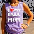 I LOVE MY BASEBALL MOM Comfort Colors Tank Top Lagoon
