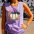 Mardi Gras Baseball Jester Hat Fleur De Lis Boys Girls Kids Comfort Colors Tank Top Lagoon