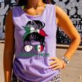 Mexico Baseball Mom Messy Bun Comfort Colors Tank Top Lagoon