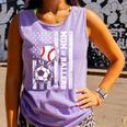 Mom Of Ballers USA Flag Soccer Baseball Mom Comfort Colors Tank Top Lagoon