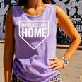 No Place Like Home Baseball Home Plate Comfort Colors Tank Top Lagoon