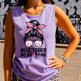 In October We Wear Pink Baseball Mom Messy Bun Breast Cancer Comfort Colors Tank Top Lagoon In October We Wear Pink Baseball Mom Messy Bun Breast Cancer Comfort Colors Tank Top Lagoon