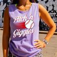 Pitch 'n Giggles Baseball Player Women Baseball Mom Comfort Colors Tank Top Lagoon Pitch 'n Giggles Baseball Player Women Baseball Mom Comfort Colors Tank Top Lagoon