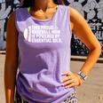 Proud Baseball Mom Essential Oils Meme For Oils Mom Comfort Colors Tank Top Lagoon