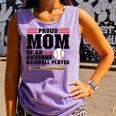 Proud Mom Of An Awesome Baseball Player Baseball Mom Comfort Colors Tank Top Lagoon