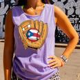 Puerto Rican Flag Baseball Player Boricua Pride Beisbol PR Comfort Colors Tank Top Lagoon
