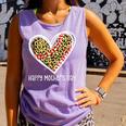 Softball Baseball Mom Valentine Leopard Heart Mother's Day Comfort Colors Tank Top Lagoon