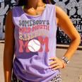 Somebody's Loudmouth Baseball Mom Baseball Comfort Colors Tank Top Lagoon