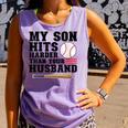 My Son Hits Harder Than Your Husband Baseball Mom Comfort Colors Tank Top Lagoon My Son Hits Harder Than Your Husband Baseball Mom Comfort Colors Tank Top Lagoon