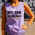 My Son Will Be On The Field Baseball Mom Comfort Colors Tank Top Lagoon