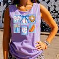 Stamps Coquette Bow Baseball Kids Youth Girls Baseball Mom Comfort Colors Tank Top Lagoon