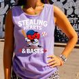 Stealing Hearts & Bases Valentine’s Day Baseball Love Comfort Colors Tank Top Lagoon