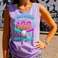 I Survived 100 Days Of School Baseball Drip Comfort Colors Tank Top Lagoon