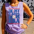 In My T-Ball Mom Era Baseball Mom Groovy Mother's Day Comfort Colors Tank Top Lagoon