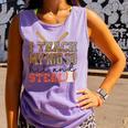 I Teach My Kids To Hit And Steal Baseball Moms Quote Comfort Colors Tank Top Lagoon