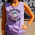 I Teach Kids To Hit And Steal Baseball Softball Coach Comfort Colors Tank Top Lagoon