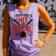 I Teach Kids To Hit And Steal Baseball Softball Coach Premium Tri-Blend Comfort Colors Tank Top Lagoon I Teach Kids To Hit And Steal Baseball Softball Coach Premium Tri-Blend Comfort Colors Tank Top Lagoon