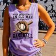 Never Underestimate Old Man Plays Baseball In His Seventies Comfort Colors Tank Top Lagoon
