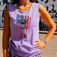 US Flag Baseball Player Batter Sport Lover Team Coach Family Comfort Colors Tank Top Lagoon