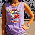 Valentines Day Heart Baseball Drip Ice Cream Boys Kids Men Comfort Colors Tank Top Lagoon