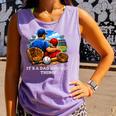 Women's Father Son Baseball Father's Day Comfort Colors Tank Top Lagoon