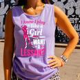 Women's Play Like A Girl Softball Baseball Girls Comfort Colors Tank Top Lagoon