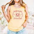 2024 Home Plate Social Club Softball Season Tee Baseball Mom Premium Comfort Colors Tank Top Grey