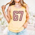 6 7 Number 67 Baseball Meme Tee For Women Comfort Colors Tank Top Grey