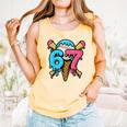 67 Baseball Ice Cream Drip Player Comfort Colors Tank Top Grey