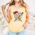 67 Baseball Xmas Lights Santa Hat Holiday Comfort Colors Tank Top Grey