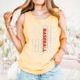 American Flag Baseball Team Baseball Player Baseball Comfort Colors Tank Top Grey