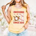 Awesome Since 2015 11 Year Old Boys Bday Baseball Theme Comfort Colors Tank Top Grey