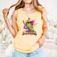 Baseball Banana Splatter Sports Kids Teens Premium Tri-Blend Comfort Colors Tank Top Grey