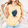 Baseball Catcher Mask Ice Cream Dripping Baseball Boy Youth Comfort Colors Tank Top Grey