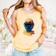 Baseball Catcher Mask Ice Cream Dripping Baseball Fan Boys Comfort Colors Tank Top Grey