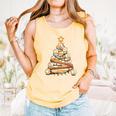Baseball Christmas Tree Light Xmas Baseball Comfort Colors Tank Top Grey