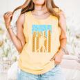 Baseball Drip Dripping Ice Cream Sport Player American Flag Comfort Colors Tank Top Grey