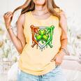 Baseball Drip Ice Cream St Patricks Day Shamrock Lucky Comfort Colors Tank Top Grey