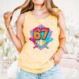 Baseball Drip Jersey Number 67 For Players & 67th Birthday Comfort Colors Tank Top Grey Baseball Drip Jersey Number 67 For Players & 67th Birthday Comfort Colors Tank Top Grey
