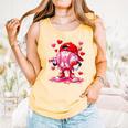 Baseball Drip Valentine Sports Vday Ice Cream Drip Heart Comfort Colors Tank Top Grey