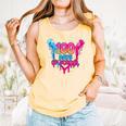 Baseball Ice Cream Drip 100 Days Of School Boys Girls 100th Comfort Colors Tank Top Grey