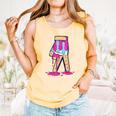 Baseball Ice Cream Drip Boys Glove Sprinkles Baseball Lover Comfort Colors Tank Top Grey