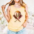 Baseball Ice Cream Drip Style Melting Ice Cream Youth Teen Comfort Colors Tank Top Grey