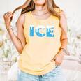 Baseball ICE Ice Cream Drip Baseball Drip Baseball Comfort Colors Tank Top Grey