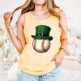 Baseball Leprechaun Hat Saint Patrick Retro Comfort Colors Tank Top Grey