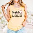 Baseball Lolo Women BallPark Lolo Baseball Mom Mother's Day Comfort Colors Tank Top Grey